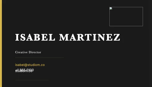 Luxury Minimalist Business Card v4.0 canvas template preview