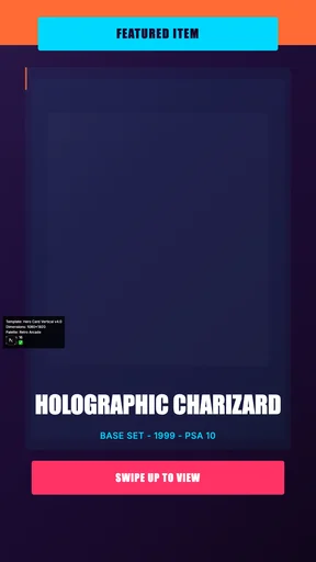 Hero Card Vertical canvas template preview