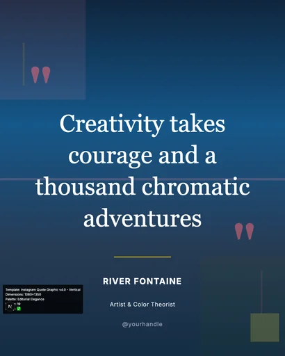 Instagram Quote Graphic v4.0 - Vertical canvas template preview