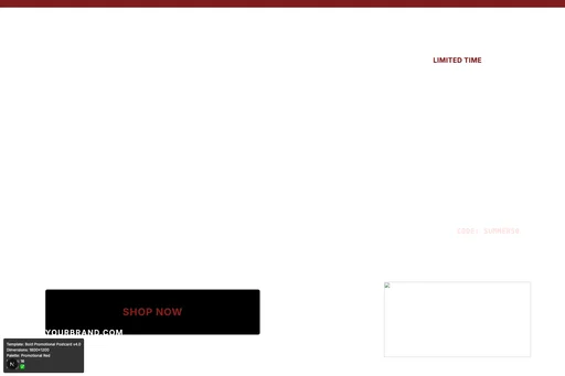 Bold Promotional Postcard v4.0 canvas template preview