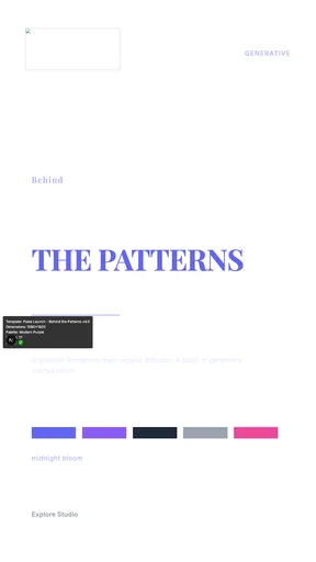 Pulse Launch - Behind the Patterns v4.0 canvas template preview
